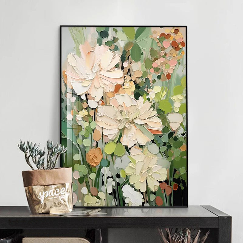 Abstract fresh flower decoration painting on the living room table SenroArt