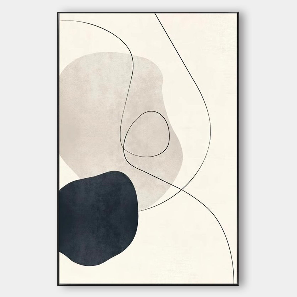 Abstract line pure color simple living room and dining room art painting SenroArt