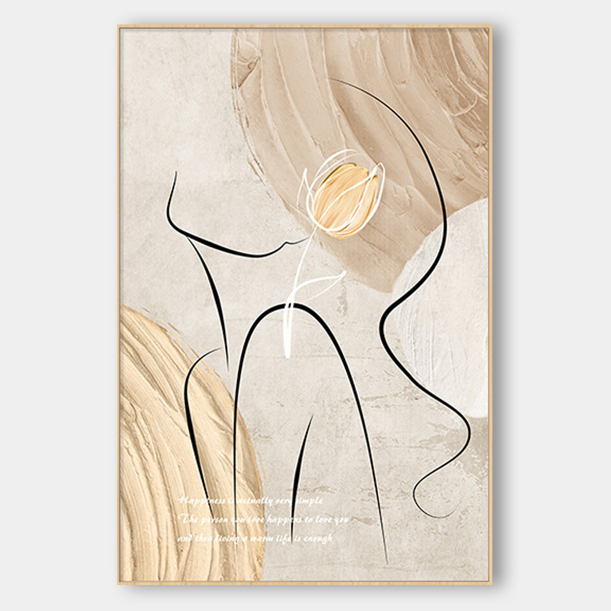Cream style living room decoration painting floor-to-ceiling wall painting SenroArt A