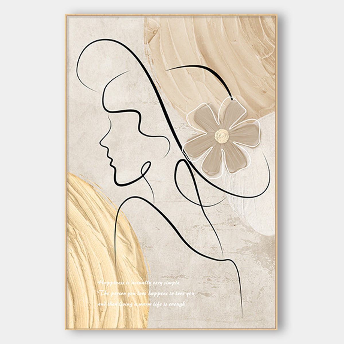 Cream style sunhat living room decoration painting floor-to-ceiling wall painting SenroArt