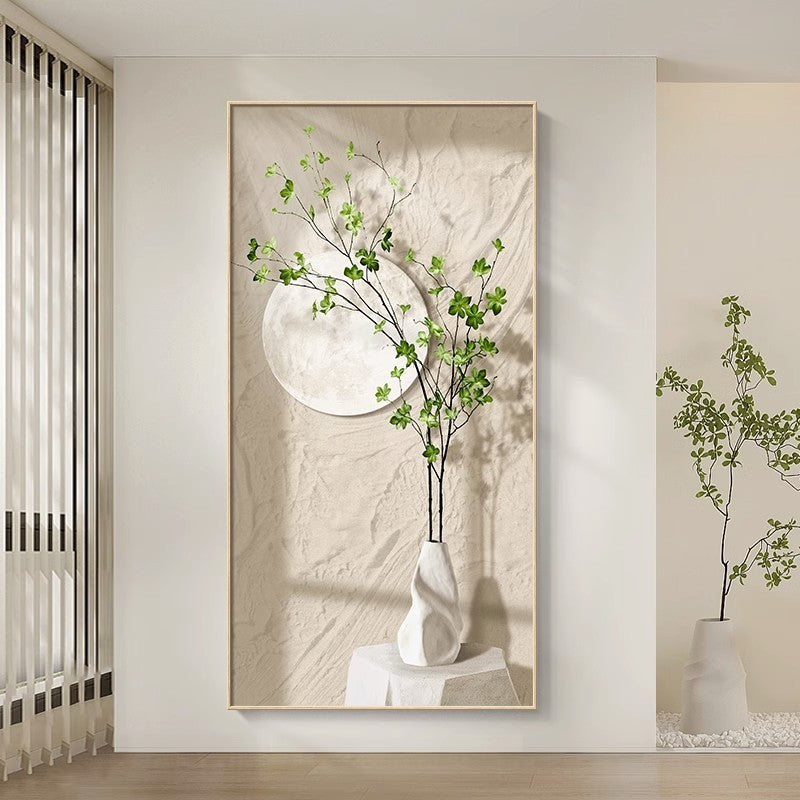 Cream style texture painting living room sofa background wall decoration painting SenroArt