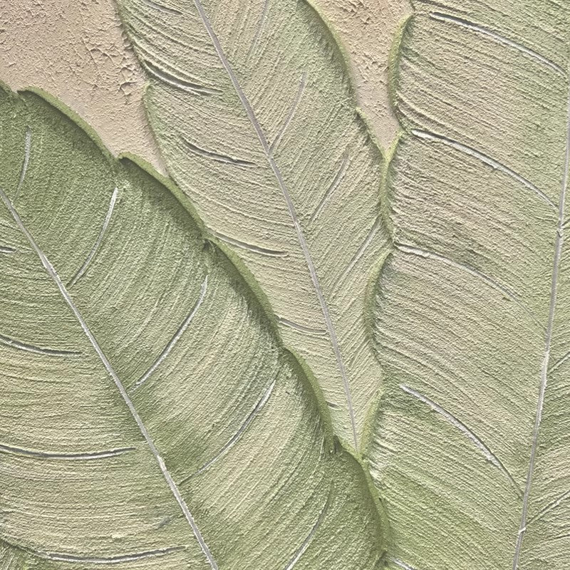 Detailed display of large green leaves