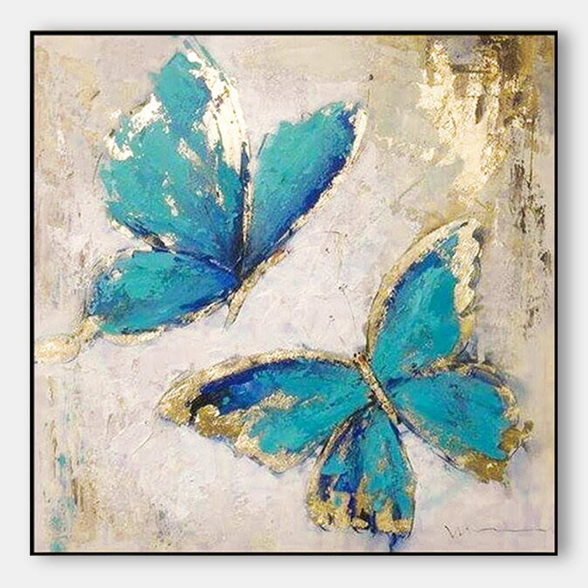 Gold Foil Oil Painting Light Luxury Restaurant Golden Decorative Wall Painting