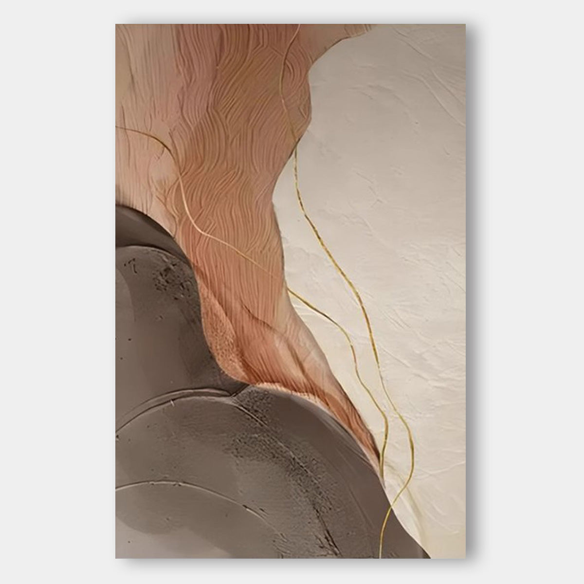 Large Wabi-sabi Pure Hand-painted Abstract Art Floor Decoration Canvas Hanging Painting