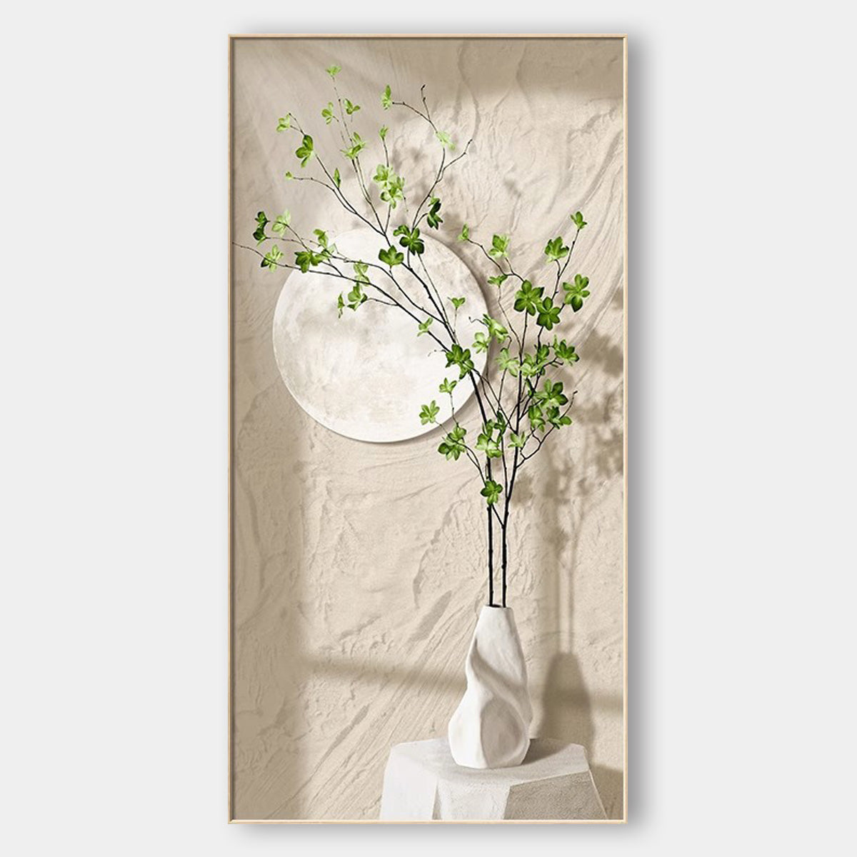 Light, Shadow and Green Plants SenroArt Abstract living room decoration painting