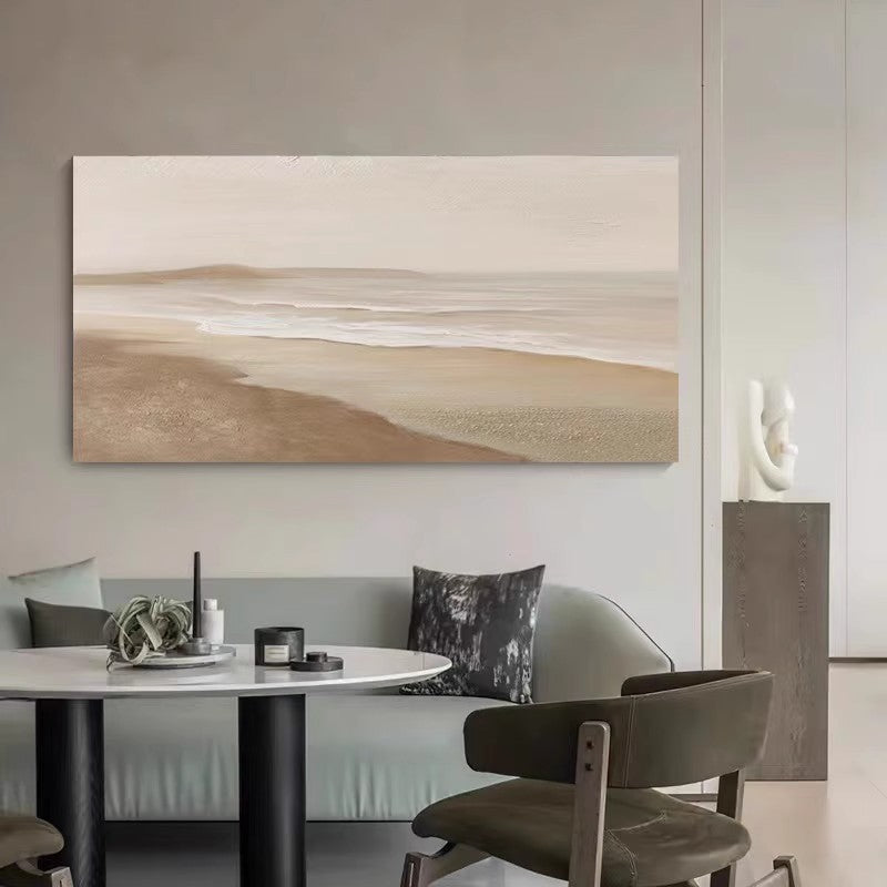 Living room gray sofa background wall horizontal seaside home decoration painting