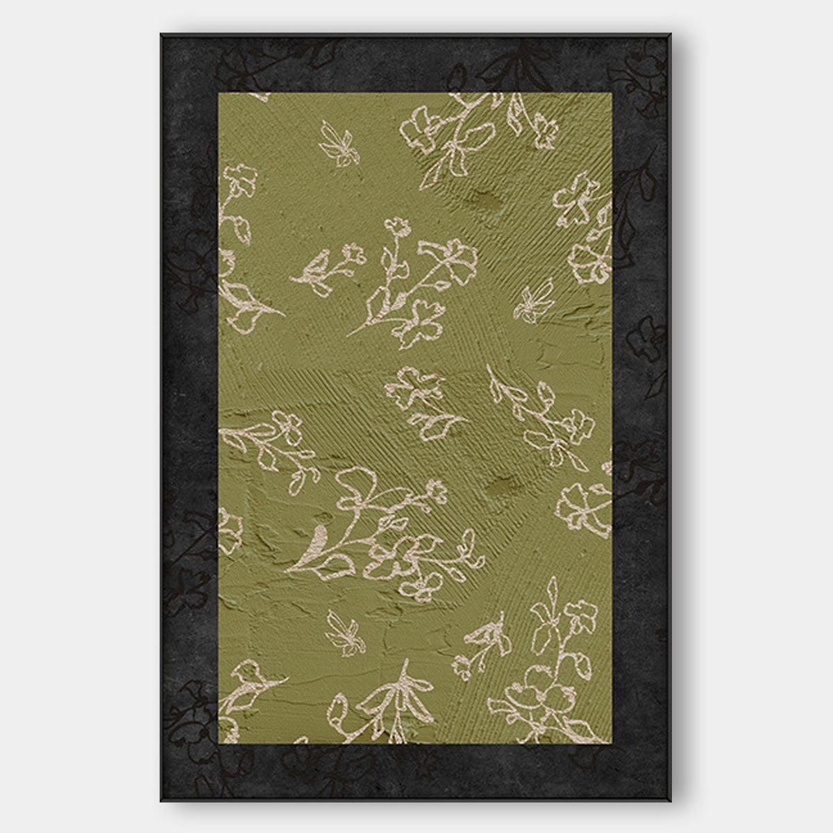 Living room sofa background wall matcha green painting porch decoration painting SenroArt