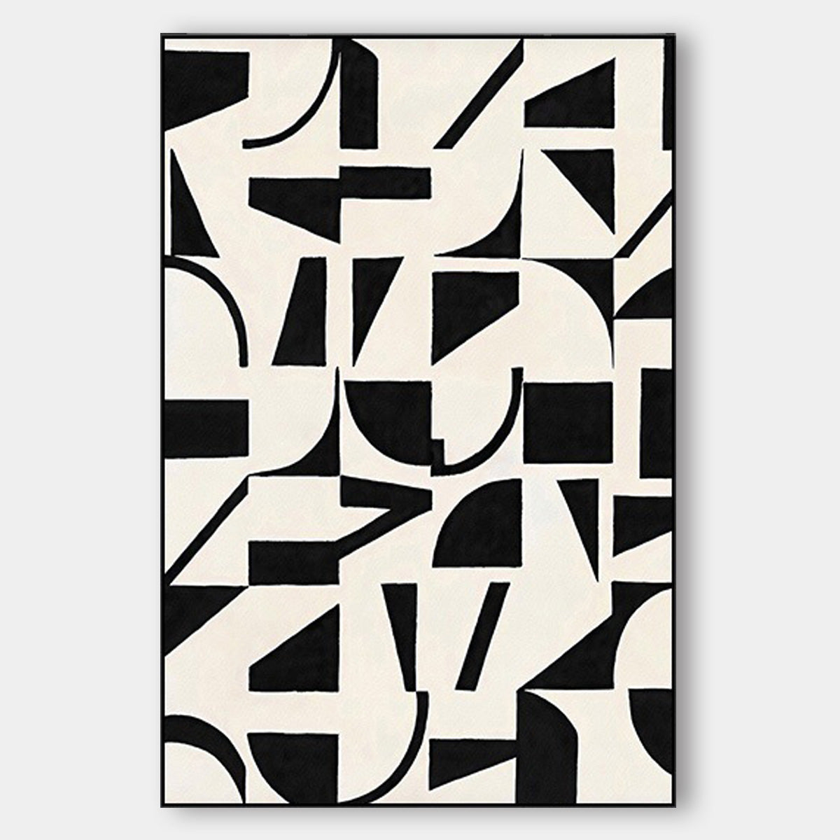 Minimalist black and gray living room decoration painting SenroArt