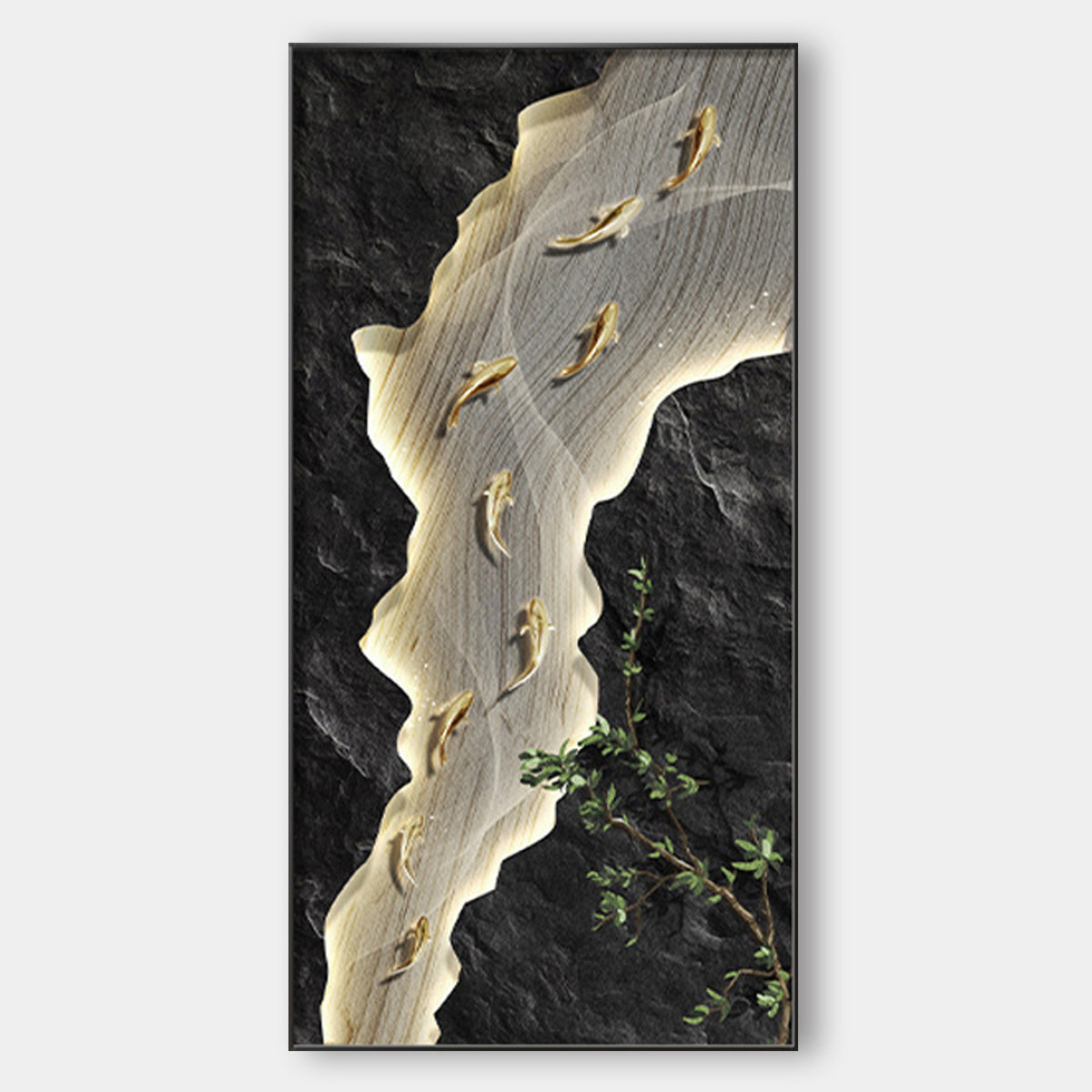 Nine fish painting porch decoration painting SenroArt