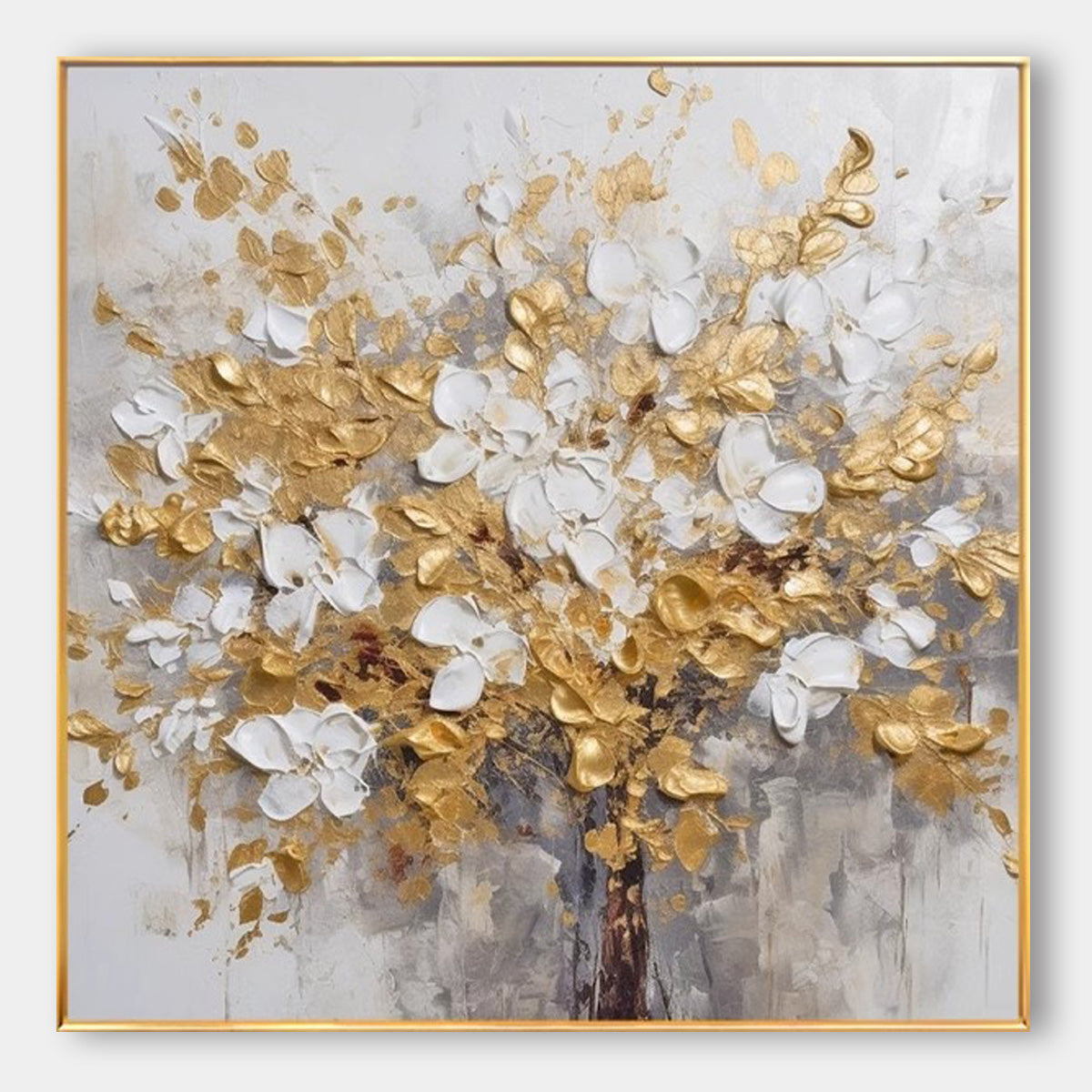 Palette Knife Pure Hand-painted Oil Painting Contemporary Simple Flower Abstract Art Painting