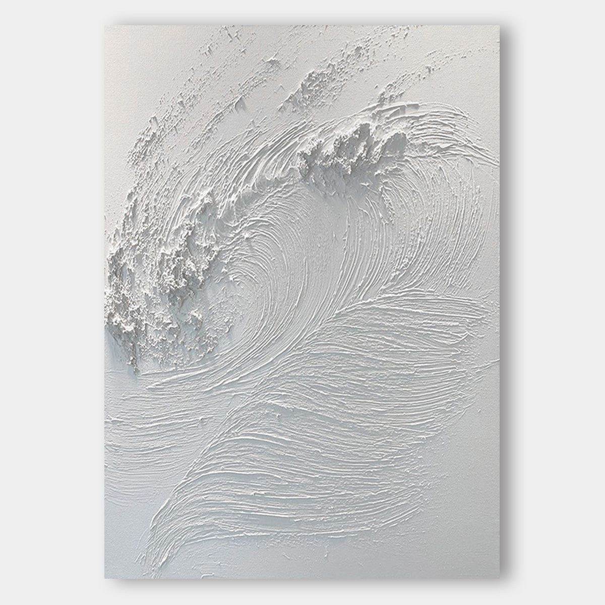 Pure Hand-painted Oil Painting Modern Simple Abstract 3D Texture Painting Surging Waves