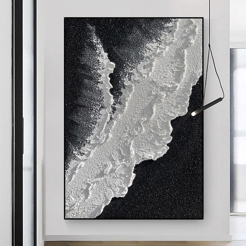 Simple abstract star sea texture art painting on the wall