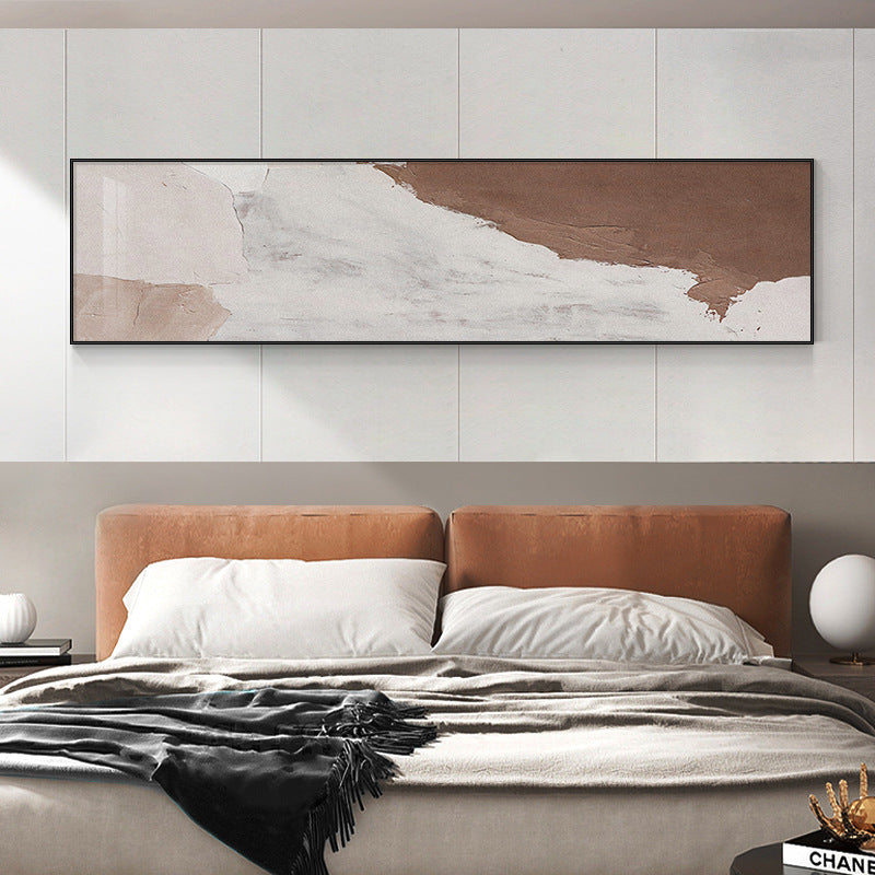 Simple wabi-sabi style bedside hanging painting abstract geometric color block SenroArt D