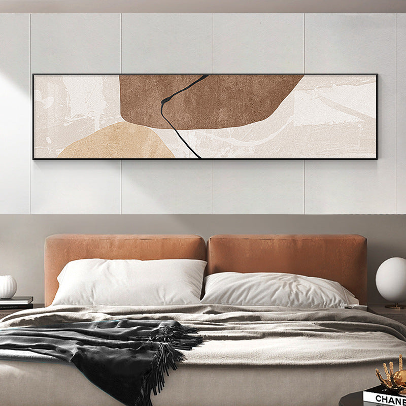 Simple wabi-sabi style bedside hanging painting abstract geometric color block SenroArt E