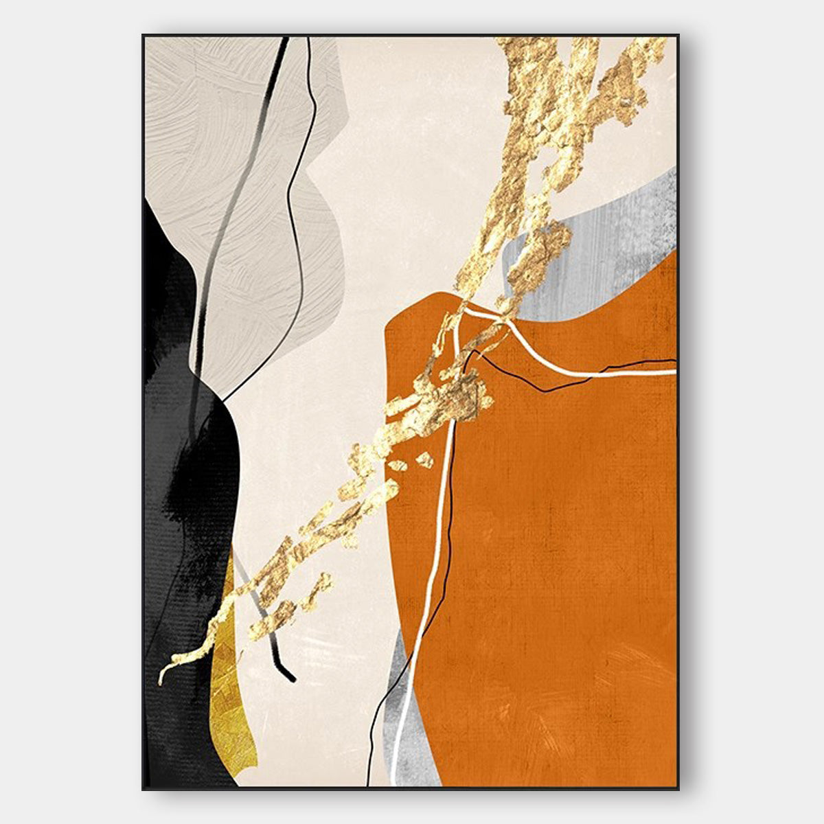 Texture painting sofa background wall painting entrance hall hanging painting customization SenroArt