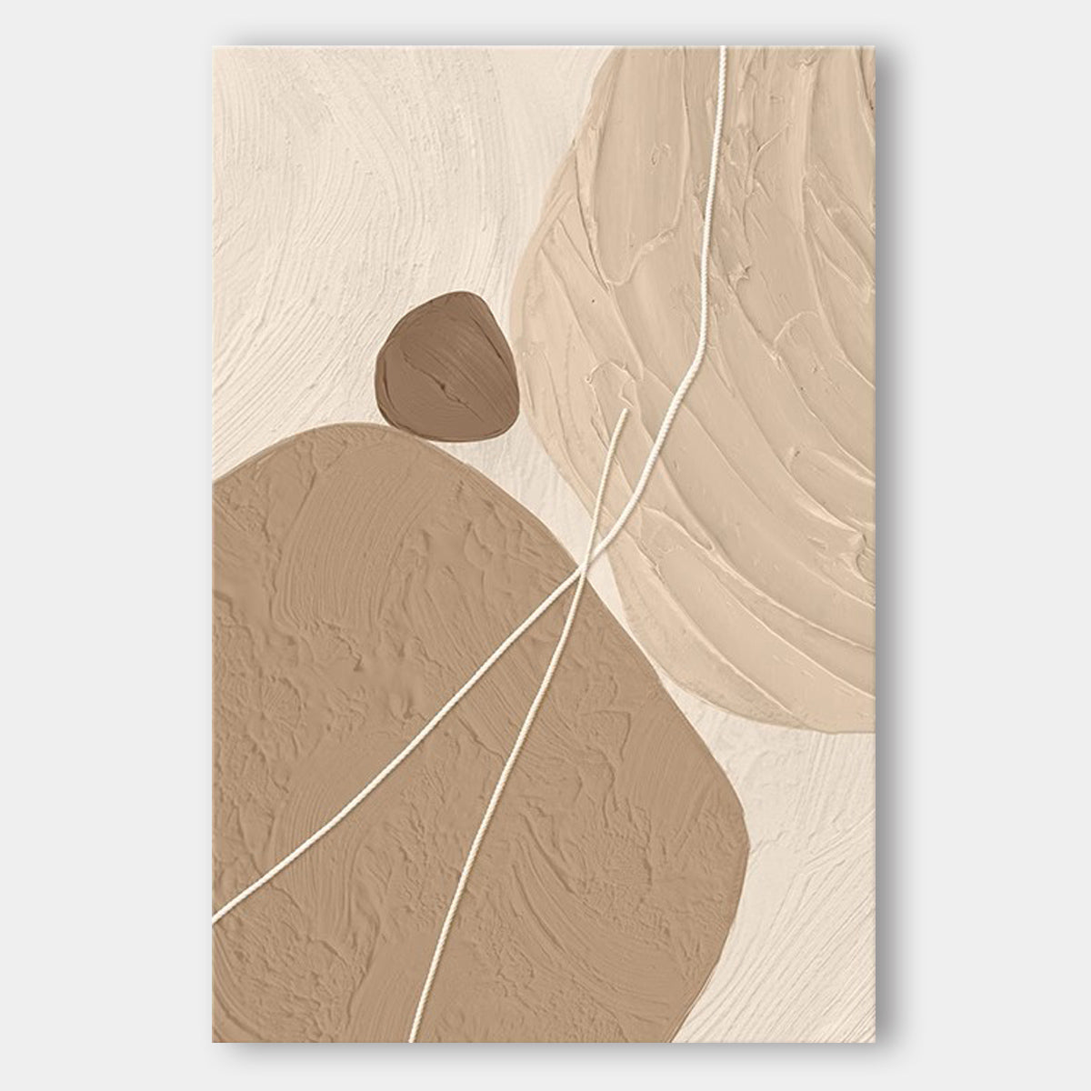 Textured Acrylic Painting 3D WABISABI Wall Art Textured Canvas Abstract Art – SenroArt