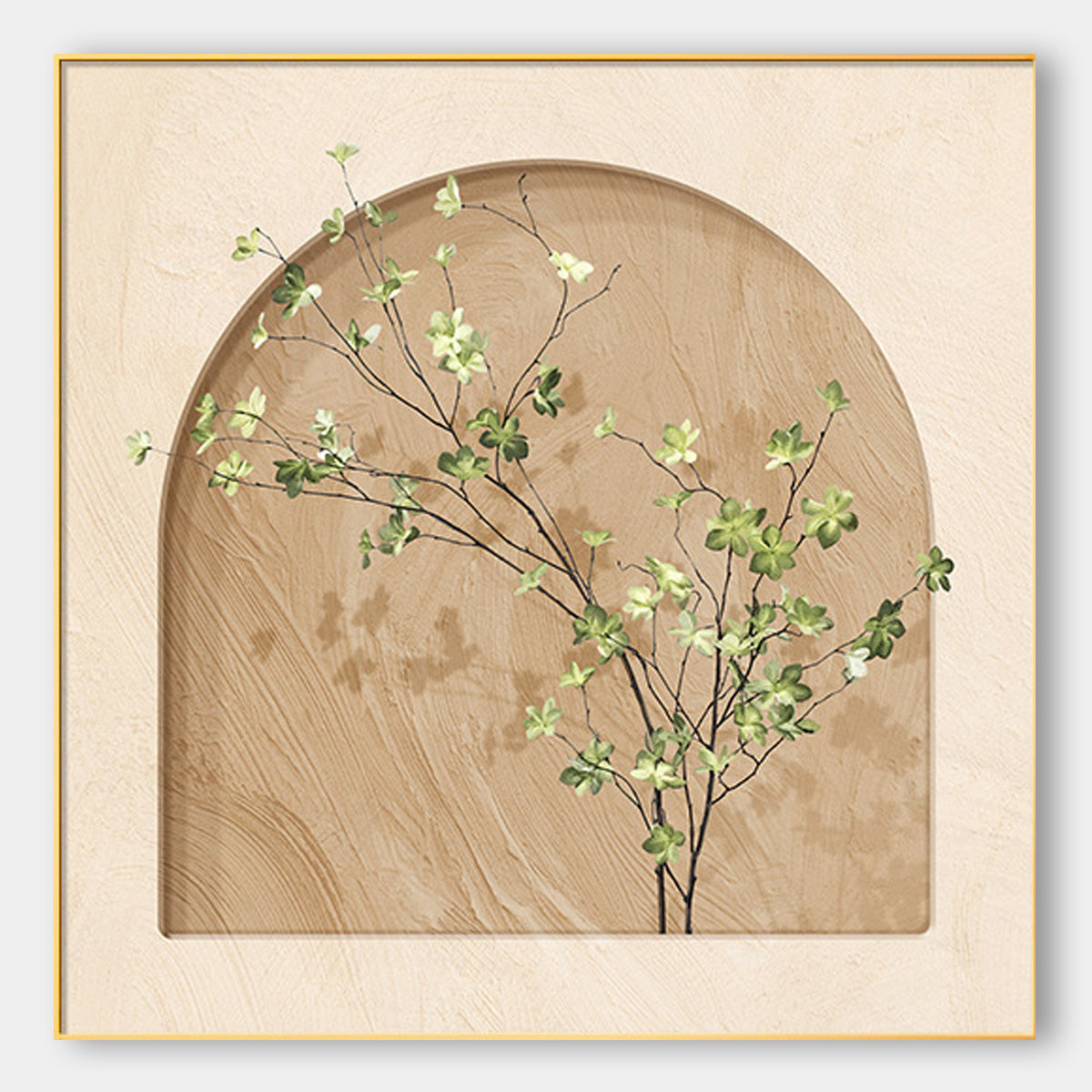Wabi-sabi style living room and dining room decorative paintings SenroArt O